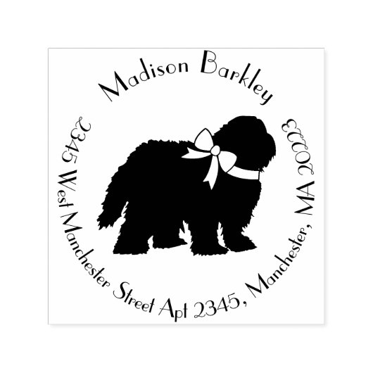 Sheepdog Puppy Old English Sheep Dog Zelfinktende Stempel (Design)