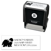 Sheepdog Puppy Old English Sheep Dog Zelfinktende Stempel (In situ)