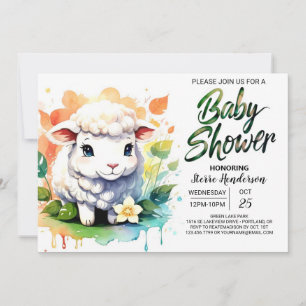 Sheepish Wonder Lamb Meisje Baby shower Kaart