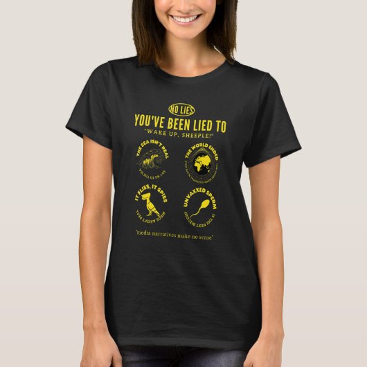Sheeple liegt samenzwering t-shirt (Voorkant)