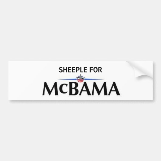 Sheeple voor McBama Bumpersticker (Voorkant)