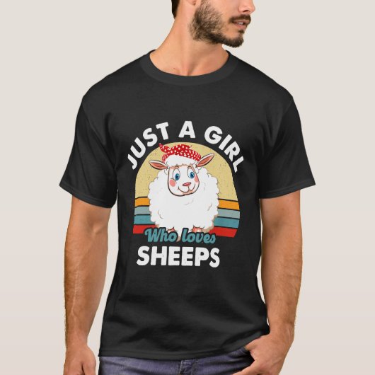 Sheeps Lover Shirt Gewoon een meisje dat van schap (Voorkant)