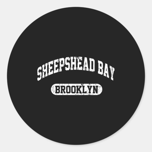 Sheepshead Bay Brooklyn _1  Ronde Sticker (Voorkant)