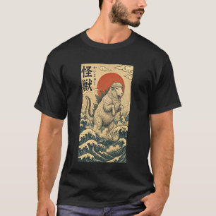 Sheepzilla Schaap Japanse Kunst Grappig Grafisch T T-shirt