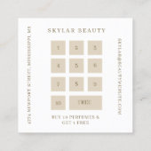 Sheer Elegant Luxe Gouden Glans VIP Loyaliteit Klantenkaartje (Achterkant)