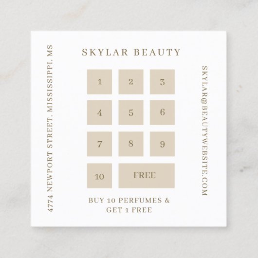 Sheer Elegant Luxe Gouden Glans VIP Loyaliteit Klantenkaartje (Achterkant)