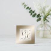 Sheer Elegant Luxe Gouden Glans VIP Loyaliteit Klantenkaartje (Staand voorkant)