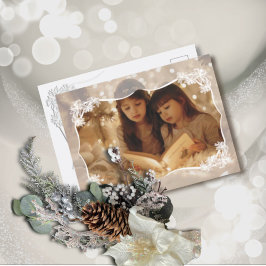 Sheer Floral Lace Flat Holiday Kaart