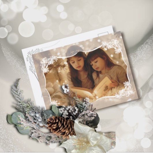 Sheer Floral Lace Flat Holiday Kaart