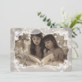 Sheer Floral Lace Flat Holiday Kaart (Staand voorkant)