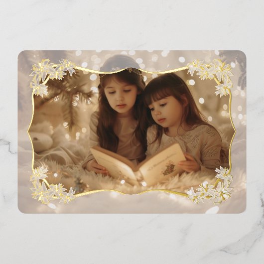 Sheer Floral Lace Holiday Kaart (Voorkant)