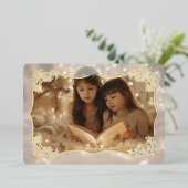 Sheer Floral Lace Holiday Kaart (Staand Voorkant)