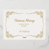 Sheer Floral Lace Holiday Kaart (Achterkant)