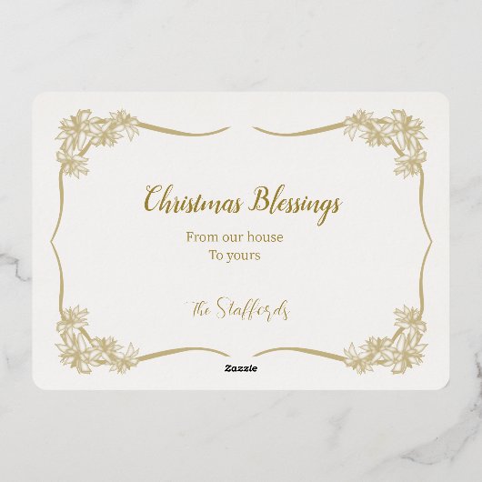 Sheer Floral Lace Holiday Kaart (Achterkant)