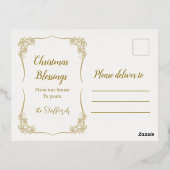 Sheer Floral Lace Holiday Post Kaart (Achterkant)