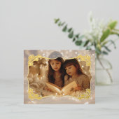 Sheer Floral Lace Holiday Post Kaart (Staand Voorkant)