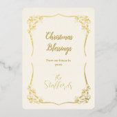 Sheer Floral Lace Ivory Vakantie Kaart (Voorkant)