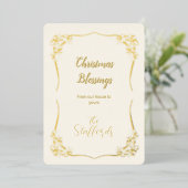 Sheer Floral Lace Ivory Vakantie Kaart (Staand Voorkant)