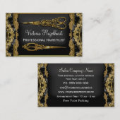 Sheer Hazelhurst Double Scissor Haarstylist Visitekaartje (Voorkant / Achterkant)