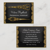 Sheer Hazelhurst Double Scissor Hair Stylist Visitekaartje (Voorkant / Achterkant)