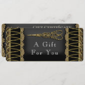 Sheer Hazelhurst Scissor Salon Gift Certificate Aankondiging (Voorkant / Achterkant)