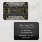 Sheer Hazlehurst Antiqued Scissors Hair Stylist Visitekaartje (Voorkant / Achterkant)