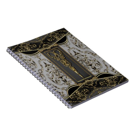 Sheer Hazlehurst Antiqued Scissors Posh Notitieboek (Rechterzijde)