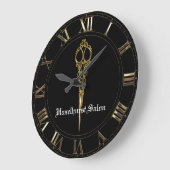 Sheer Hazlehurst Antiqued Scissors Time-stuk Grote Klok (Hoek)