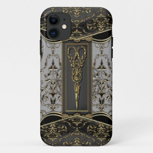Sheer Hazlehurst Antiqued Scissors V Case-Mate iPhone Case (Achterkant)