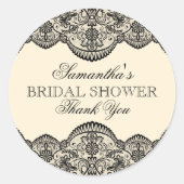 Sheer Lace Vrijgezellenfeest Ronde Sticker (Voorkant)