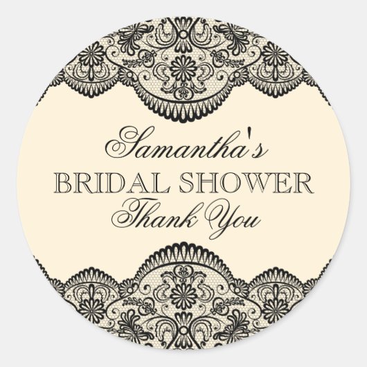 Sheer Lace Vrijgezellenfeest Ronde Sticker (Voorkant)