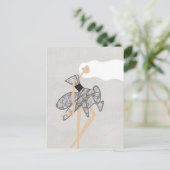 Sheer Motion Muse Glam Fashion Art Briefkaart (Staand voorkant)