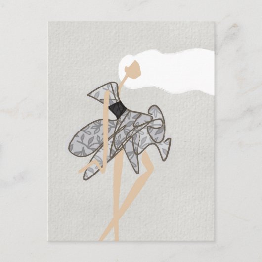 Sheer Motion Muse Glam Fashion Art Briefkaart (Voorkant)