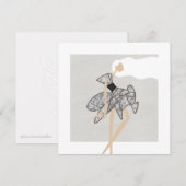 Sheer Motion Muse Glam Fashion Art Card Kaart (Voorkant / Achterkant)
