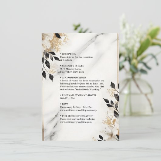 Sheer Natuurlijke Werk Gestapeld Steen Marmer Brui Informatiekaartje (Staand voorkant)