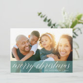 Sheer Spruce | Vroege kerstfeestdag-fotokaart Feestdagenkaart (Staand voorkant)