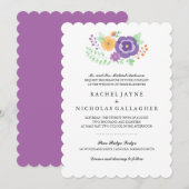 Sheer Summer Flowers | Bruiloft Kaart (Voorkant / Achterkant)