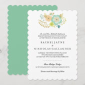 Sheer Summer Flowers | Bruiloft Kaart (Voorkant / Achterkant)