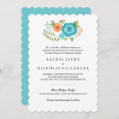 Sheer Summer Flowers | Bruiloft Kaart (Voorkant / Achterkant)