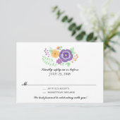 Sheer Summer Flowers | Bruiloft RSVP (Staand voorkant)