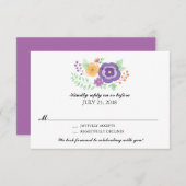 Sheer Summer Flowers | Bruiloft RSVP (Voorkant / Achterkant)