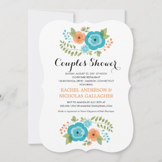 Sheer Summer Flowers | Koppels douche Kaart (Voorkant)