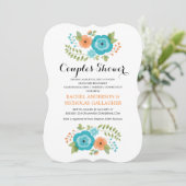 Sheer Summer Flowers | Koppels douche Kaart (Staand voorkant)