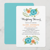 Sheer Summer Flowers | Trouwdouche Kaart (Voorkant / Achterkant)