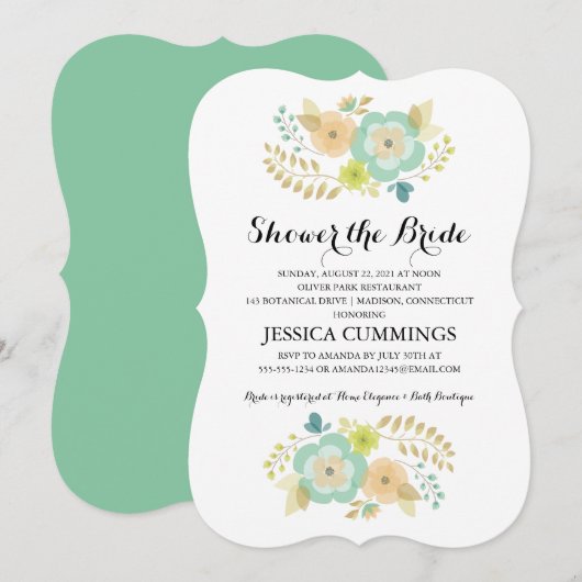 Sheer Summer Flowers | VRIJGEZELLENFEEST Kaart (Voorkant / Achterkant)