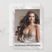 Sheer Sunburst Pageant Autograph Card Feestdagenkaart (Voorkant)