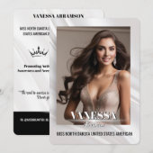 Sheer Sunburst Pageant Autograph Card Feestdagenkaart (Voorkant / Achterkant)