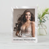 Sheer Sunburst Pageant Autograph Card Feestdagenkaart (Staand voorkant)