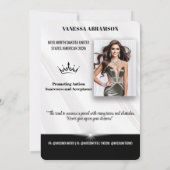 Sheer Sunburst Pageant Autograph Card Feestdagenkaart (Achterkant)