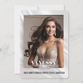 Sheer Sunburst Pageant Handtekeningkaart Feestdagenkaart